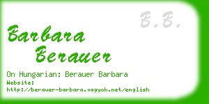 barbara berauer business card